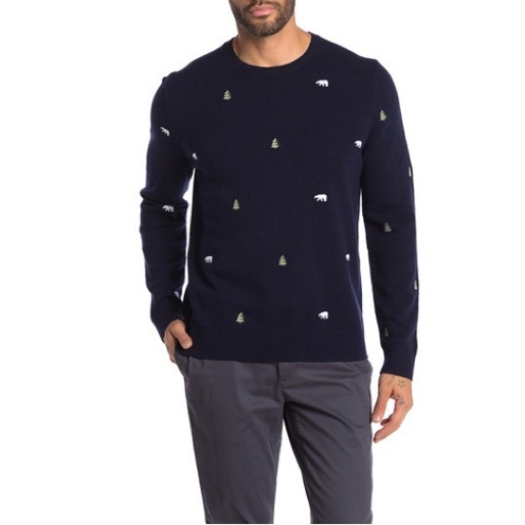 Brooks Brothers Embroidered Merino Blend Sweater
